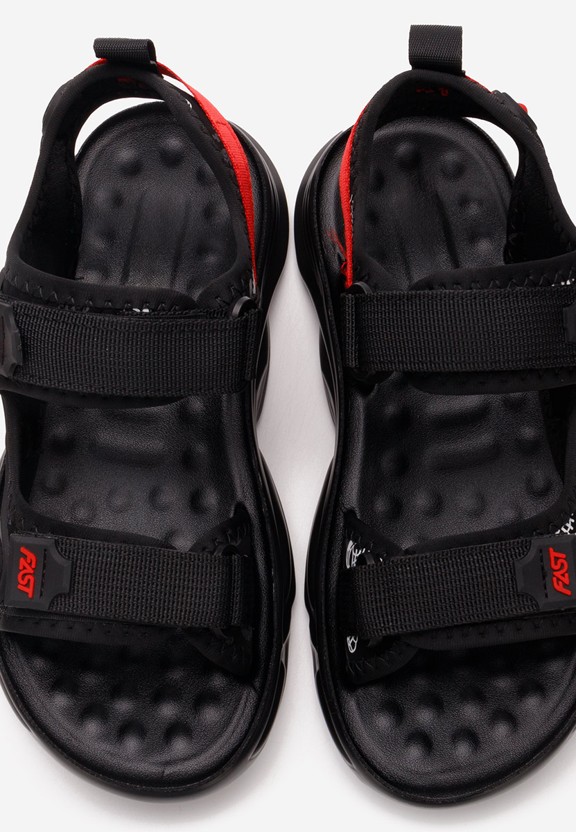 Černé chlapčenské sandály Fabiano