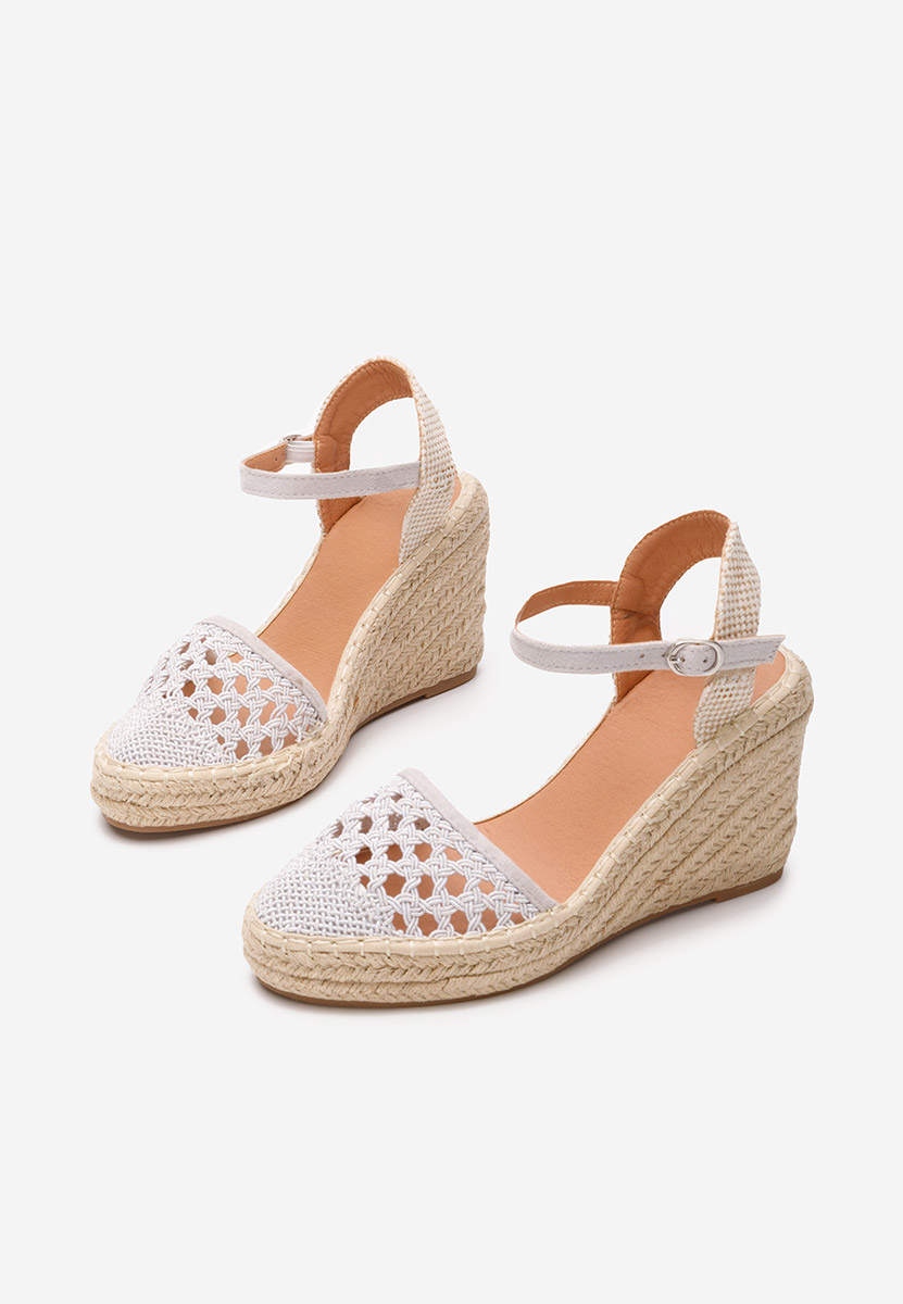 Bílé sandály espadrilky Adeja