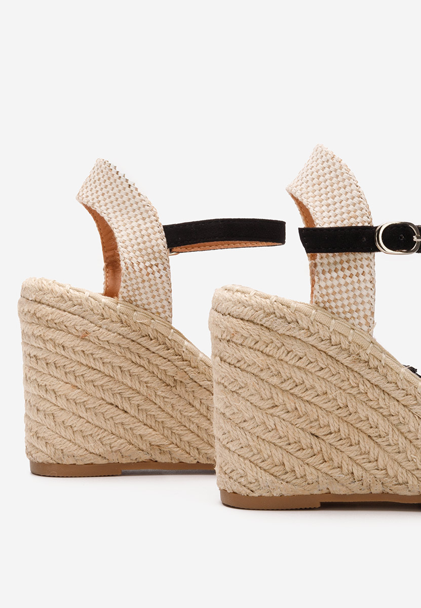 Černé sandály espadrilky Adeja