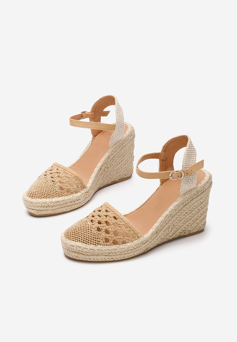 Khaki sandály espadrilky Adeja