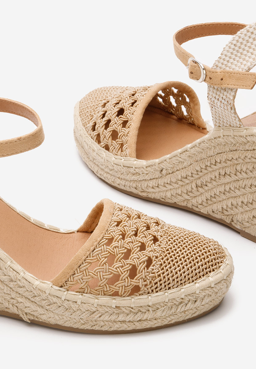 Khaki sandály espadrilky Adeja