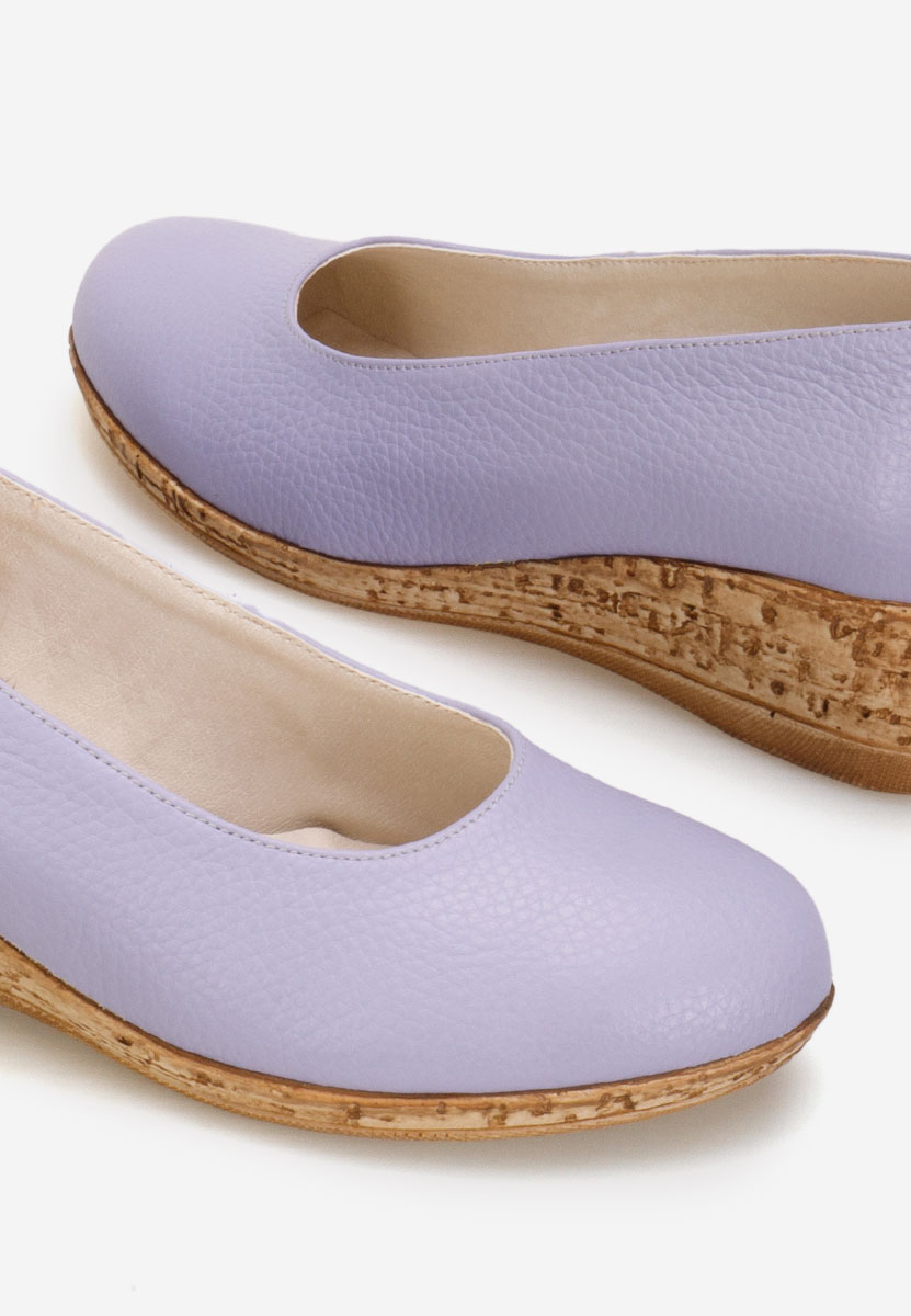 Fialové lodičky na klínku Sonia V3