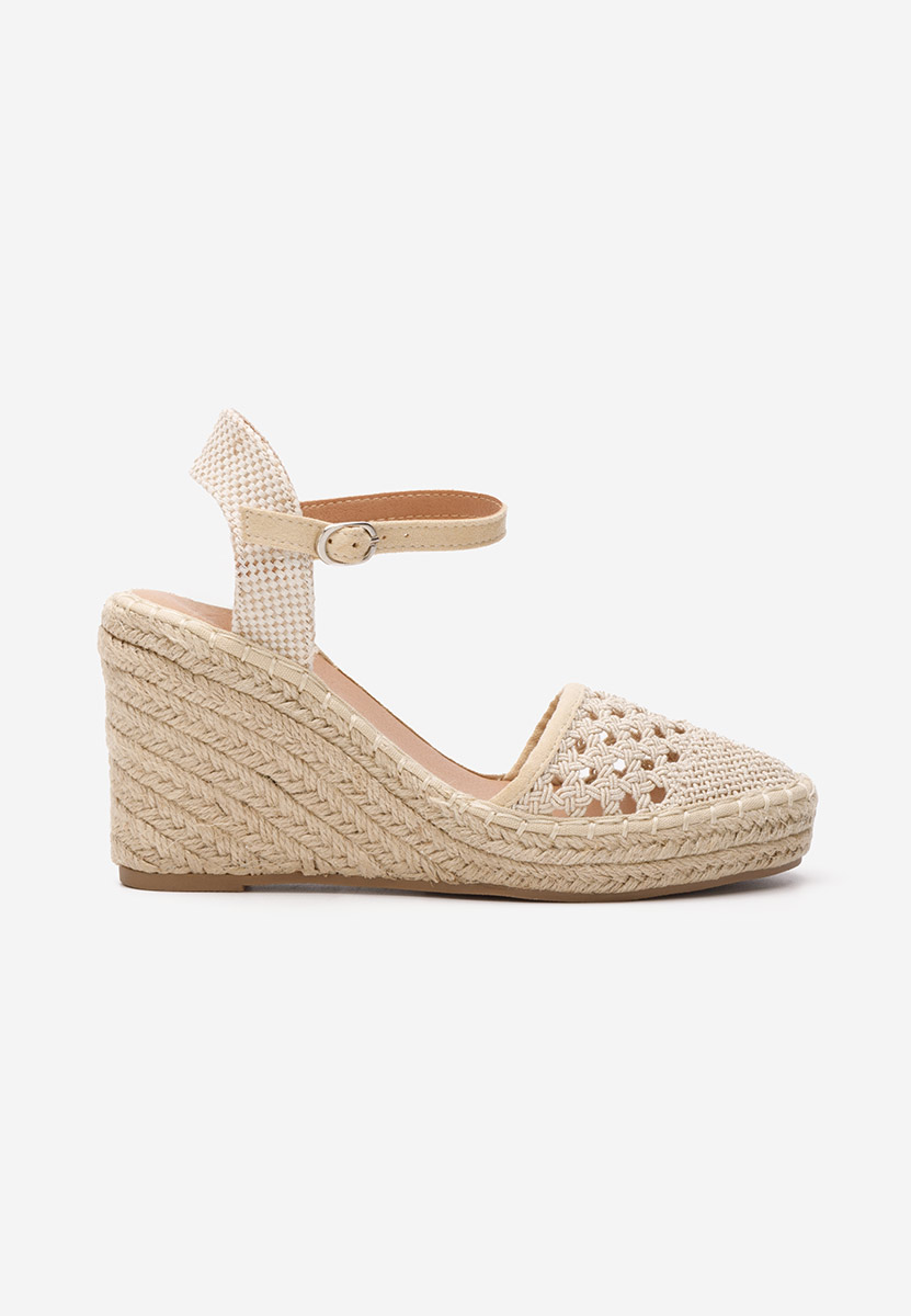 Béžové sandály espadrilky Adeja