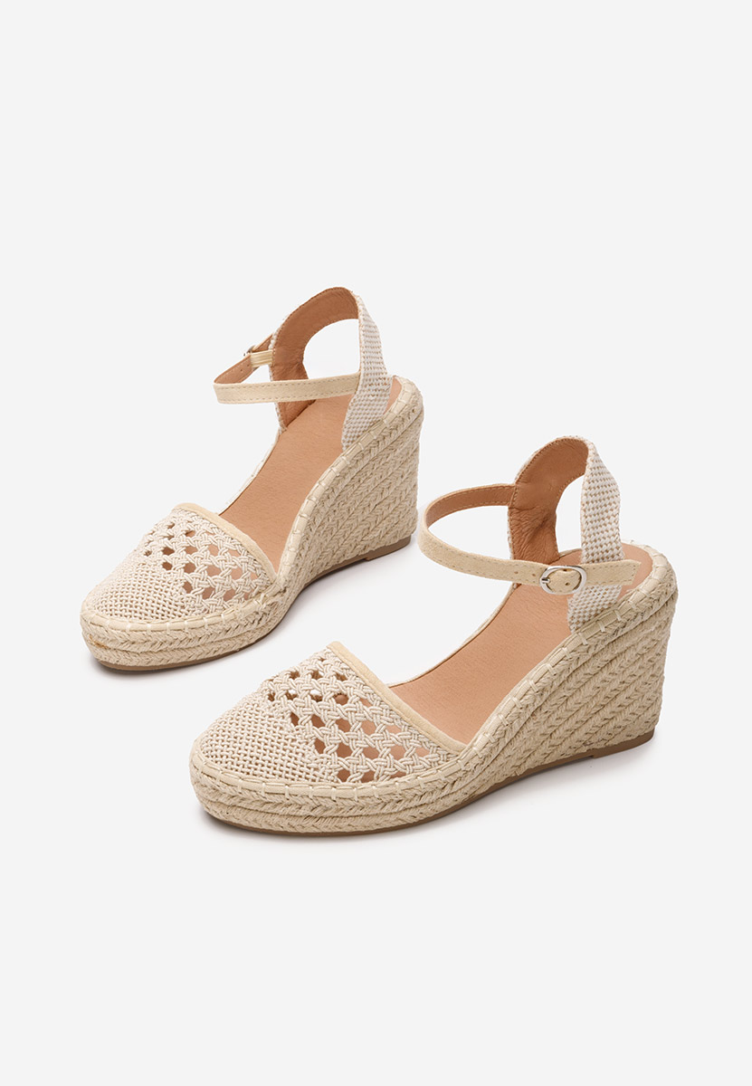 Béžové sandály espadrilky Adeja