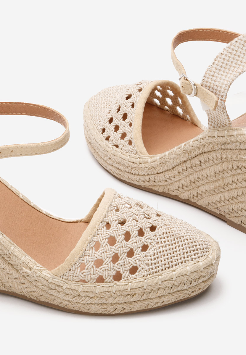 Béžové sandály espadrilky Adeja