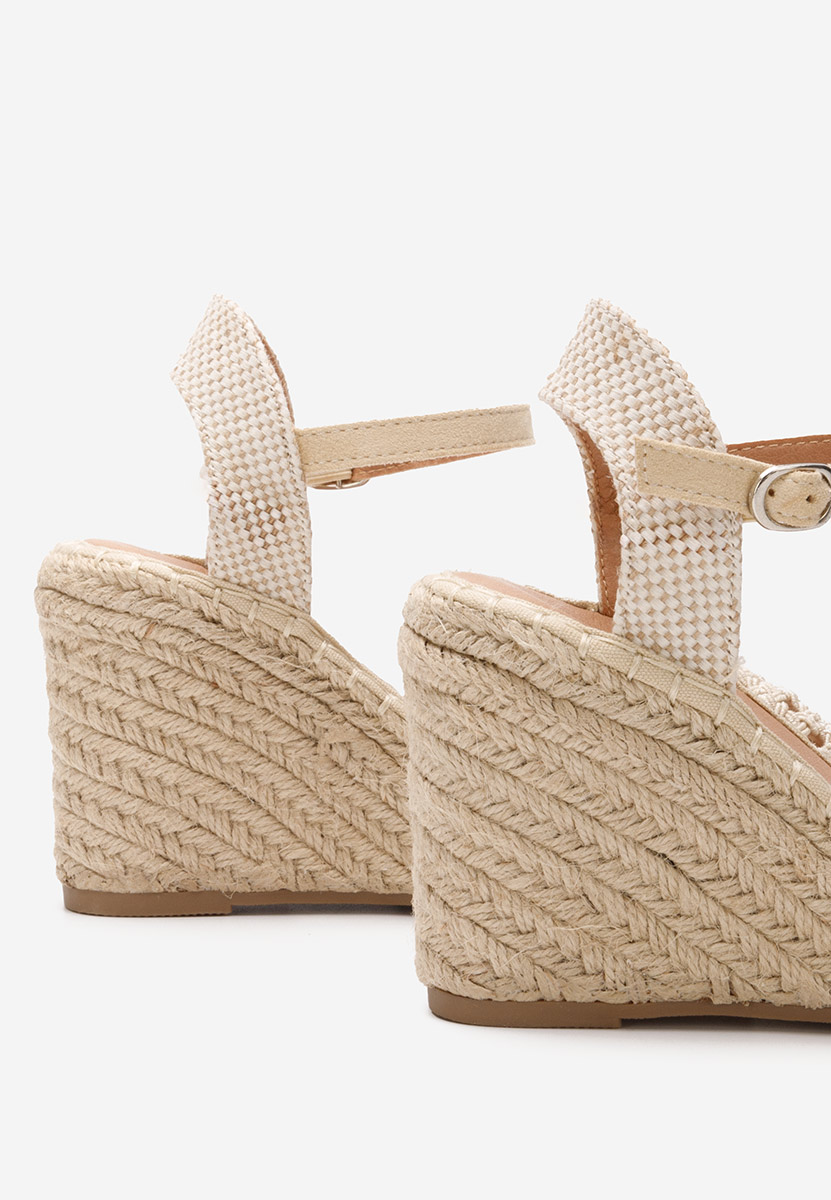 Béžové sandály espadrilky Adeja