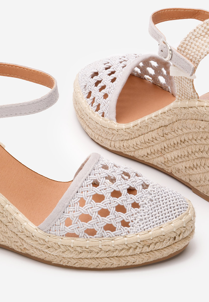 Bílé sandály espadrilky Adeja