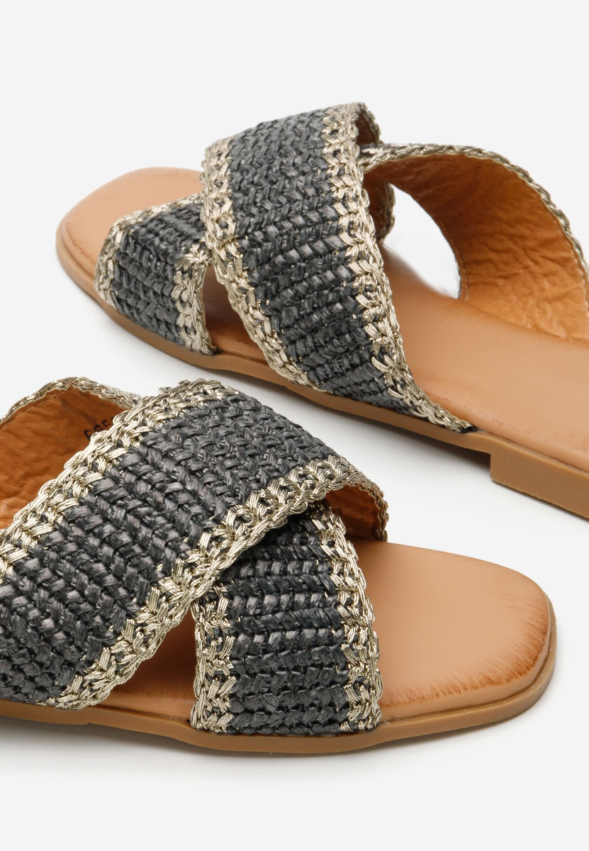 Černé dámské pantofle bez podpatku Jamira