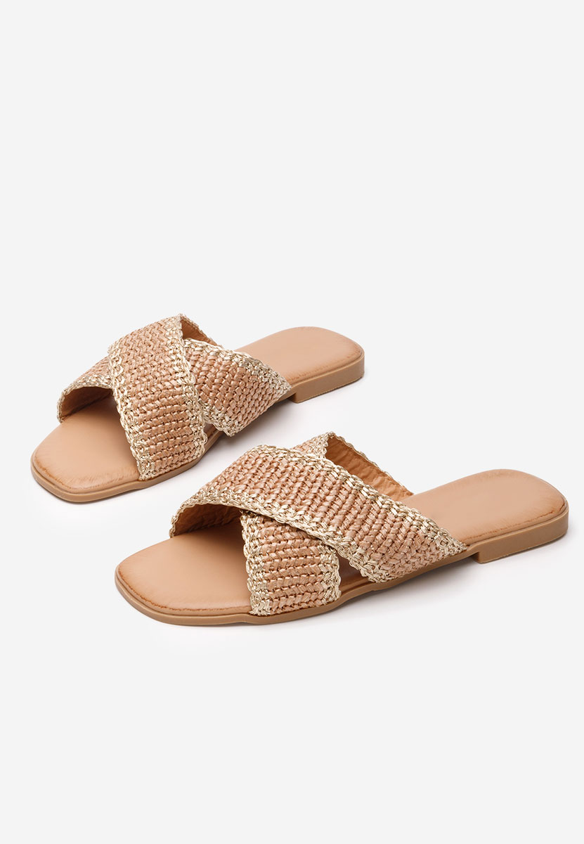 Khaki dámské pantofle bez podpatku Jamira