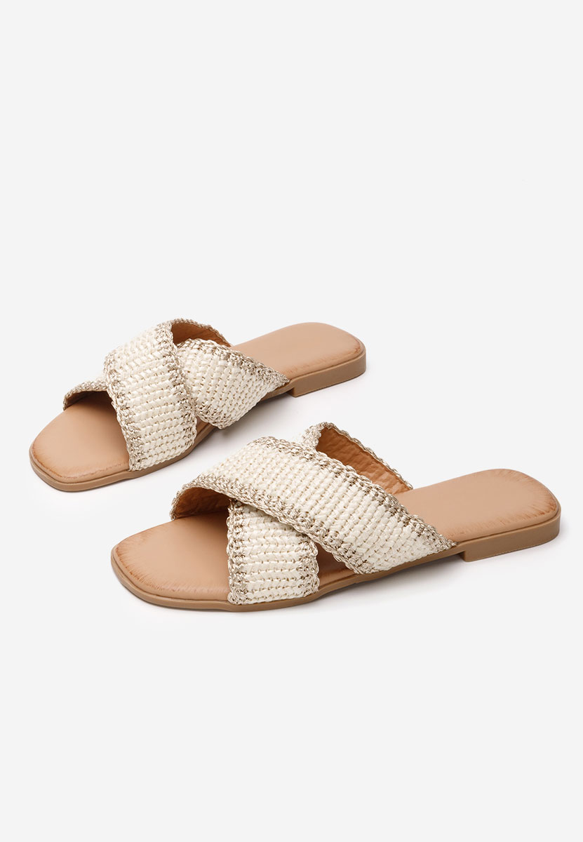 Béžové dámské pantofle bez podpatku Jamira