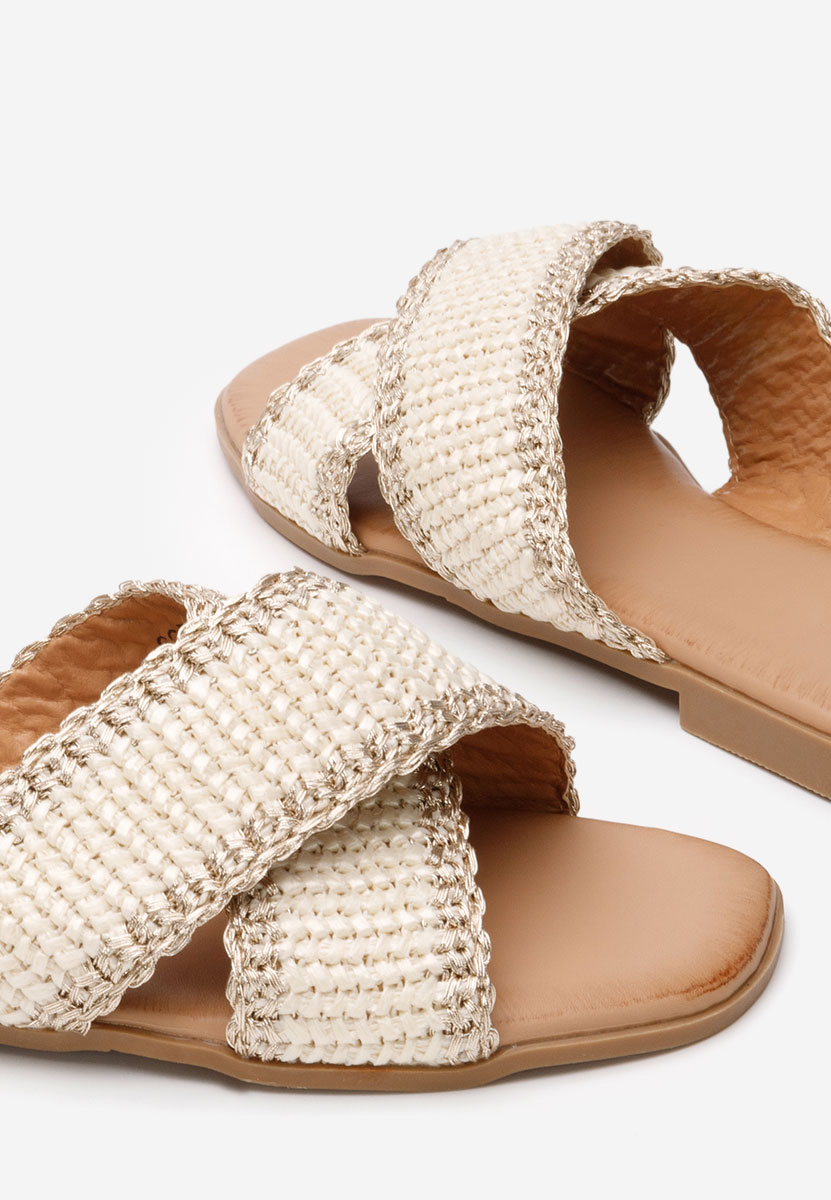 Béžové dámské pantofle bez podpatku Jamira