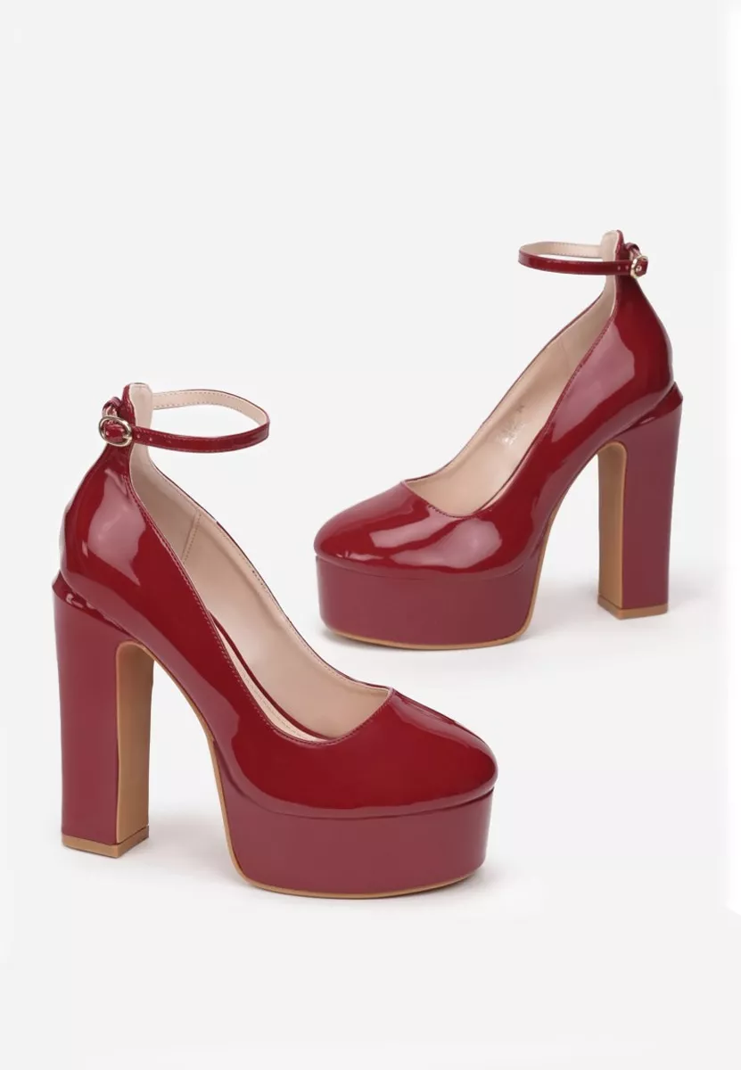 Bordové lodičky s platformou Matea V3