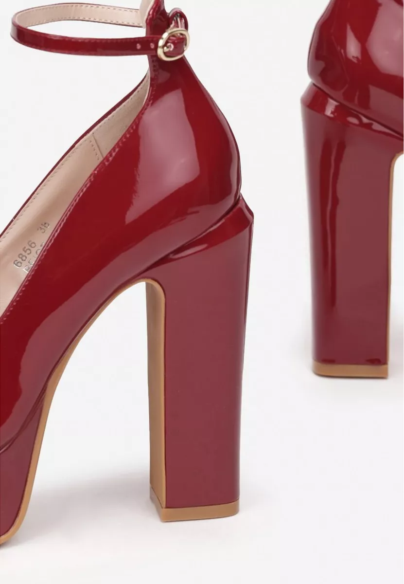 Bordové lodičky s platformou Matea V3