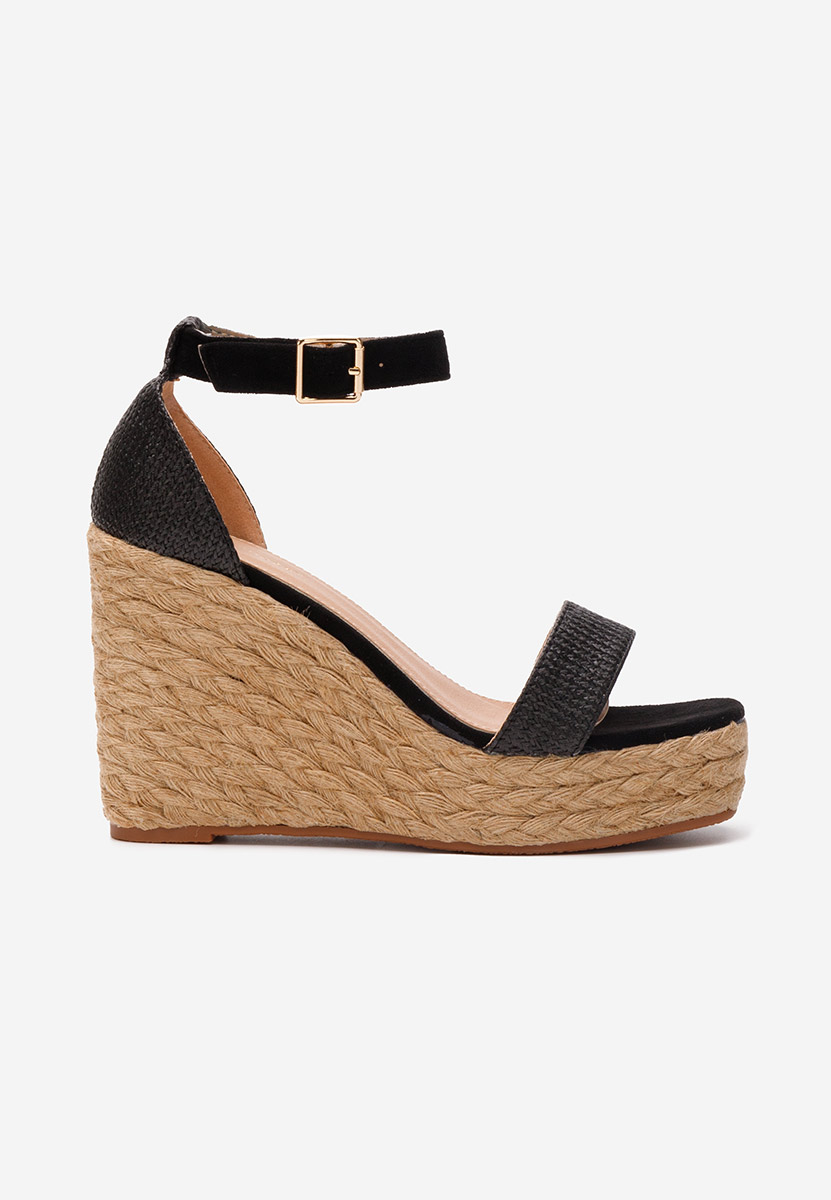 Černé sandály espadrilky Siarra