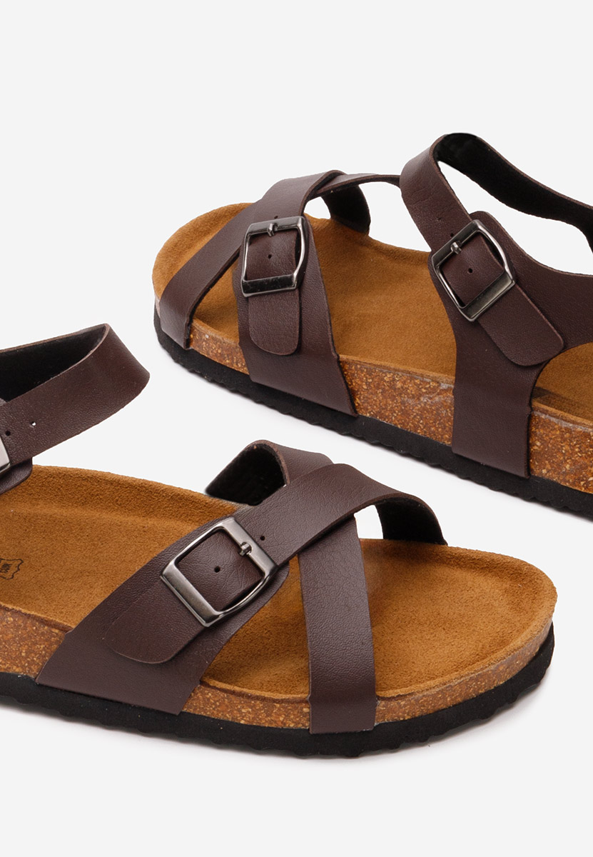 Hnedé pánské sandály Sebastian