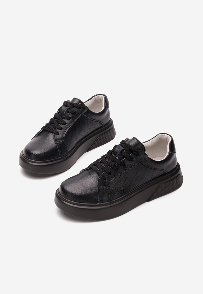 Černé kožené dámské sneakersy Jenina