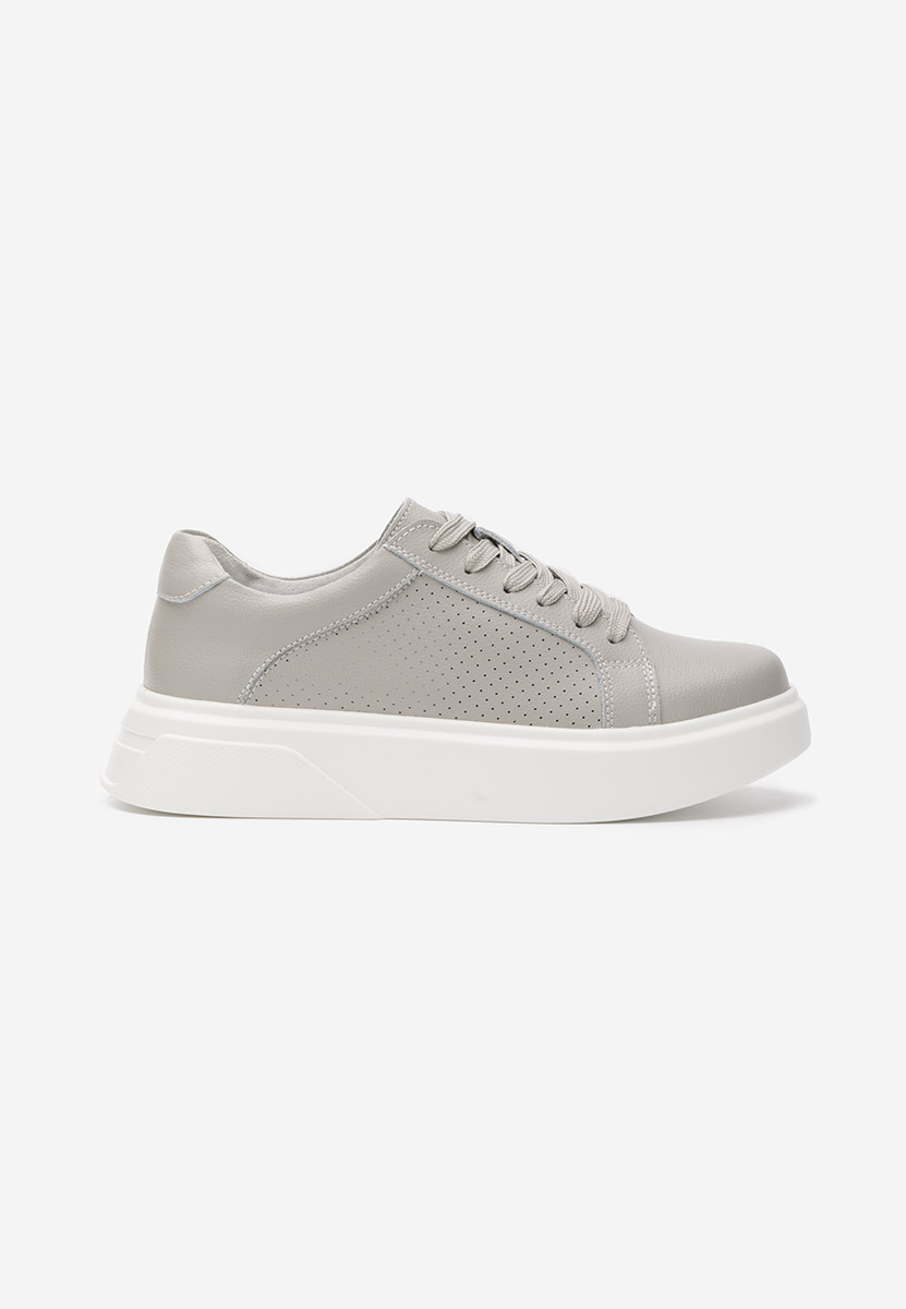 Šedé kožené dámské sneakersy Jenina