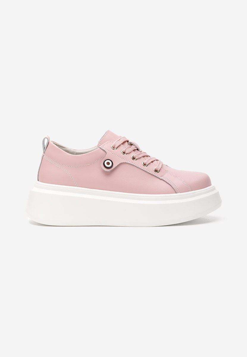 Ružové kožené dámské sneakersy Galedia V2