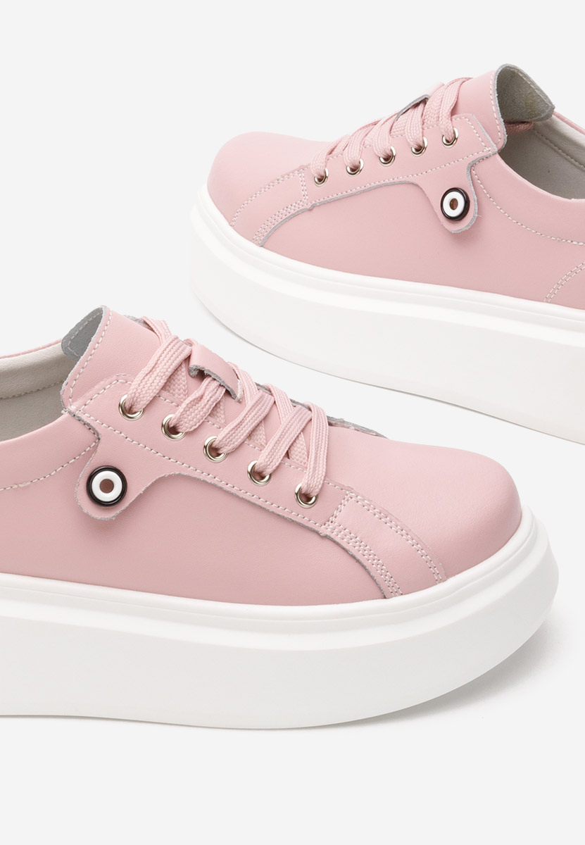 Ružové kožené dámské sneakersy Galedia V2