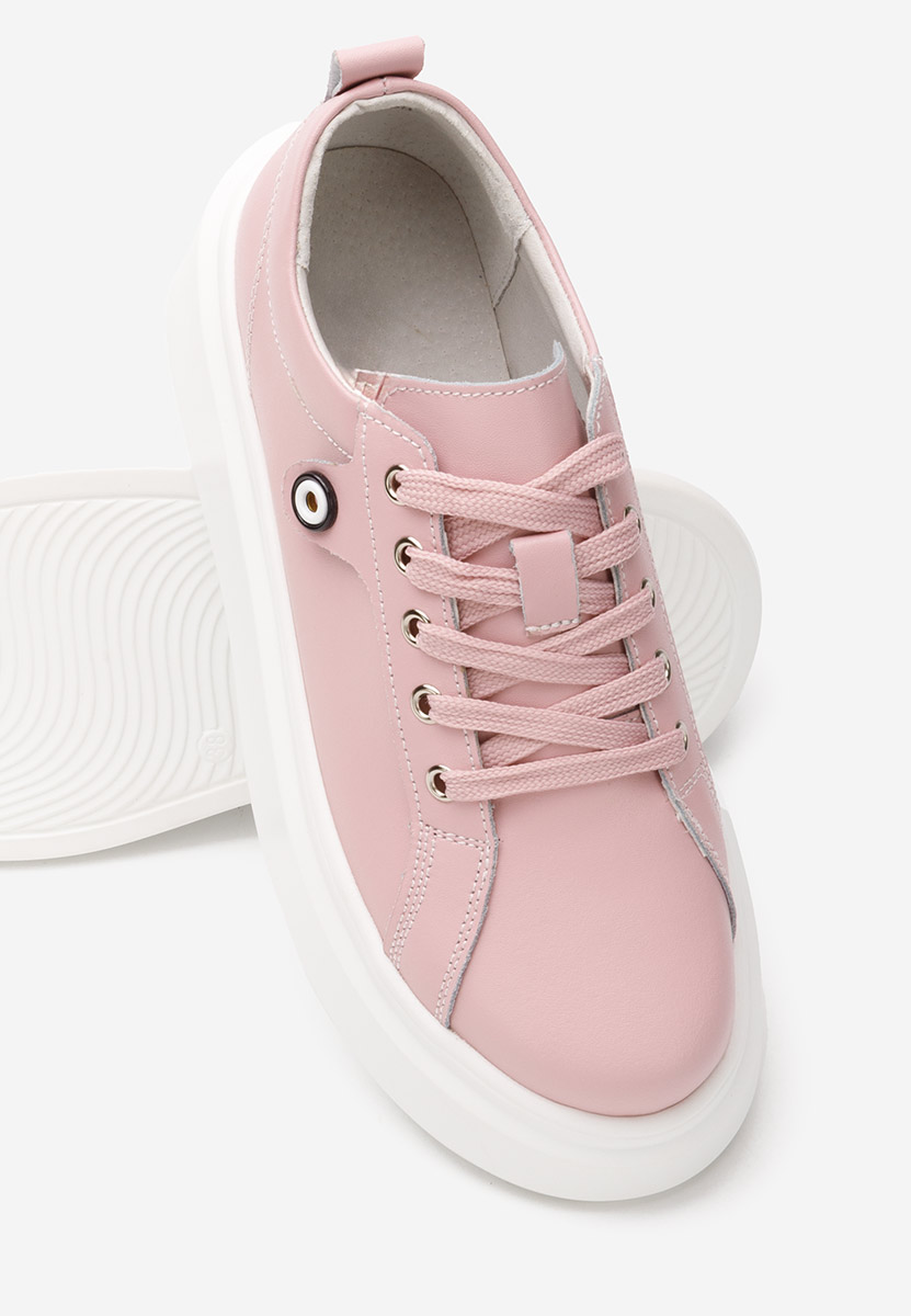 Ružové kožené dámské sneakersy Galedia V2