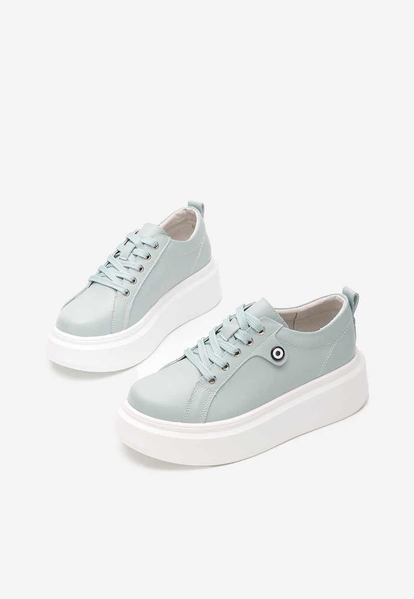 Svetlě modré kožené dámské sneakersy Galedia V2