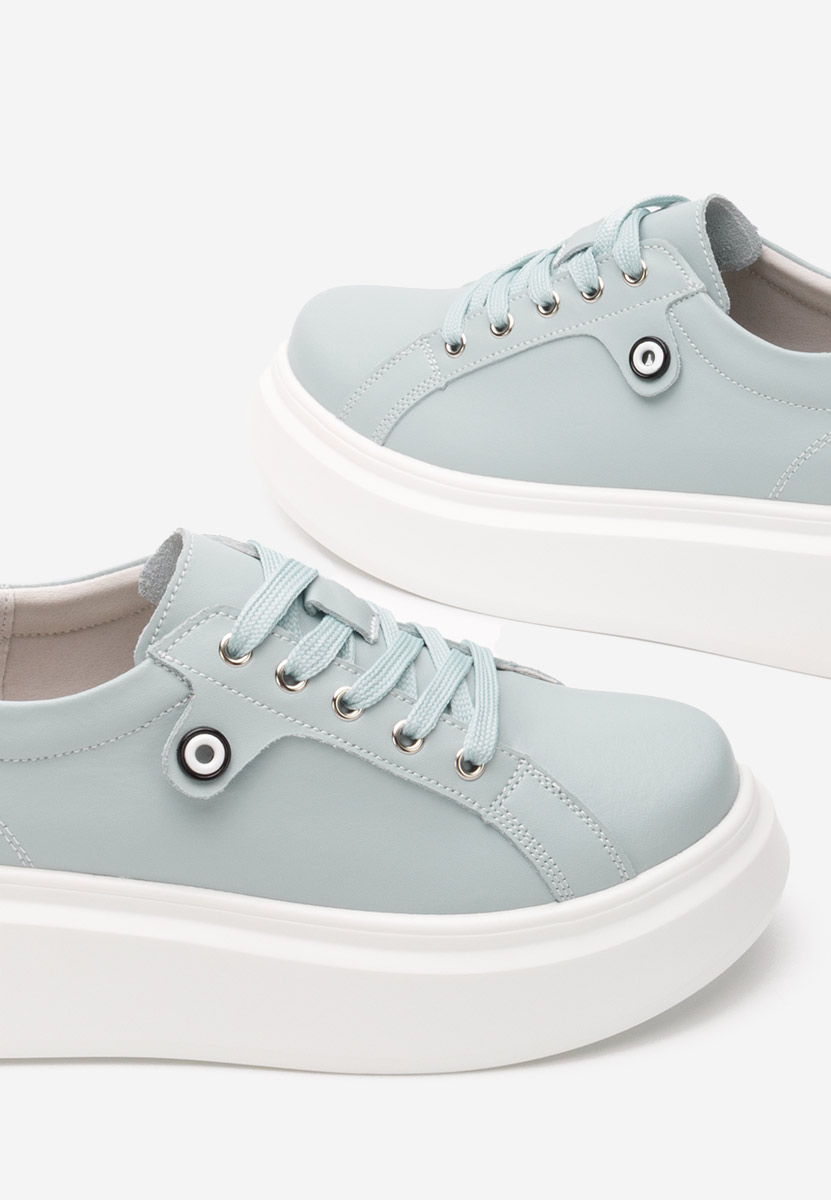 Svetlě modré kožené dámské sneakersy Galedia V2