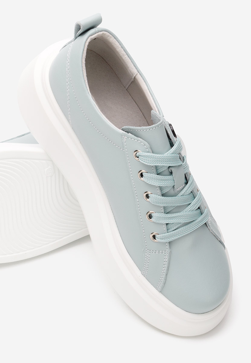 Svetlě modré kožené dámské sneakersy Galedia V2