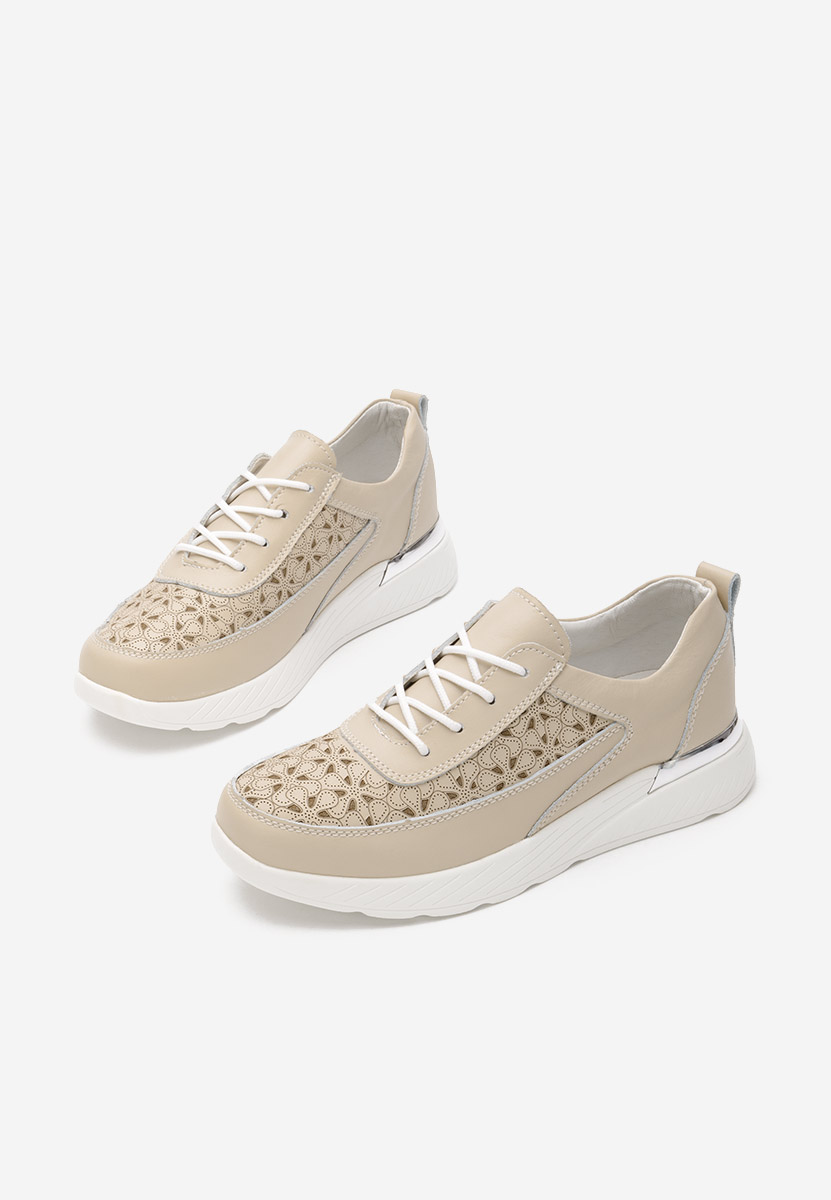 Tělové kožené dámské sneakersy Calyse