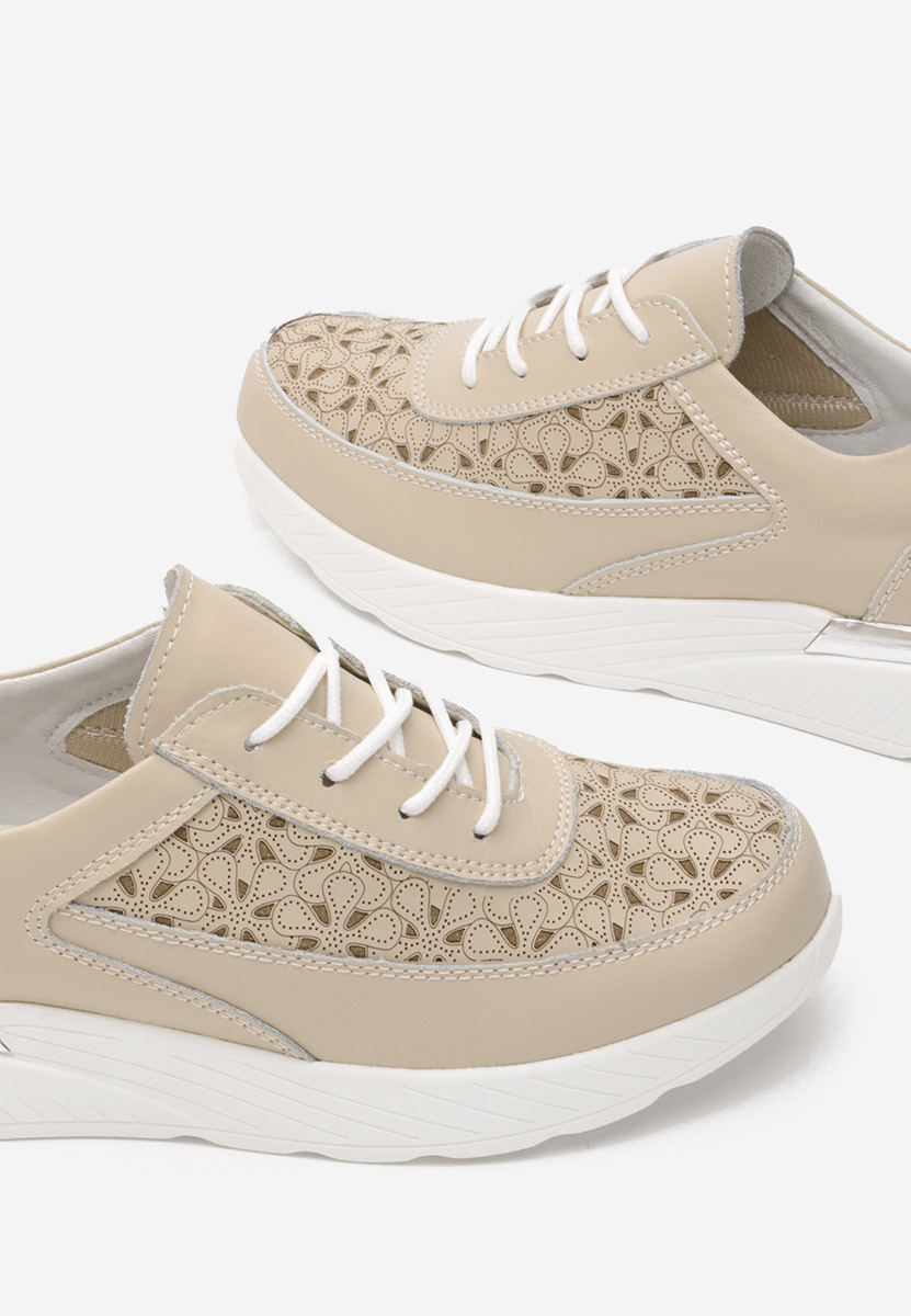 Tělové kožené dámské sneakersy Calyse