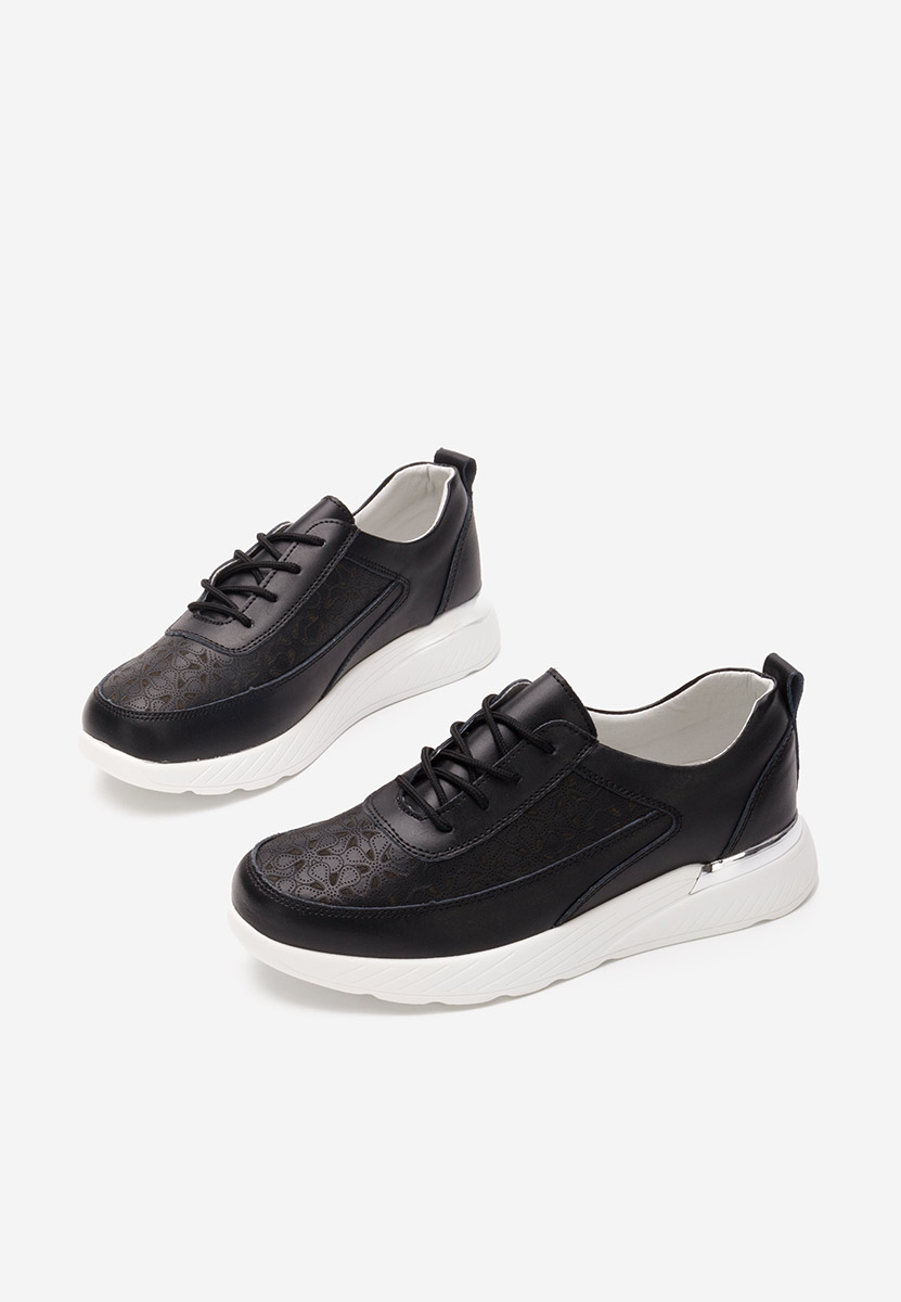 Černé kožené dámské sneakersy Calyse
