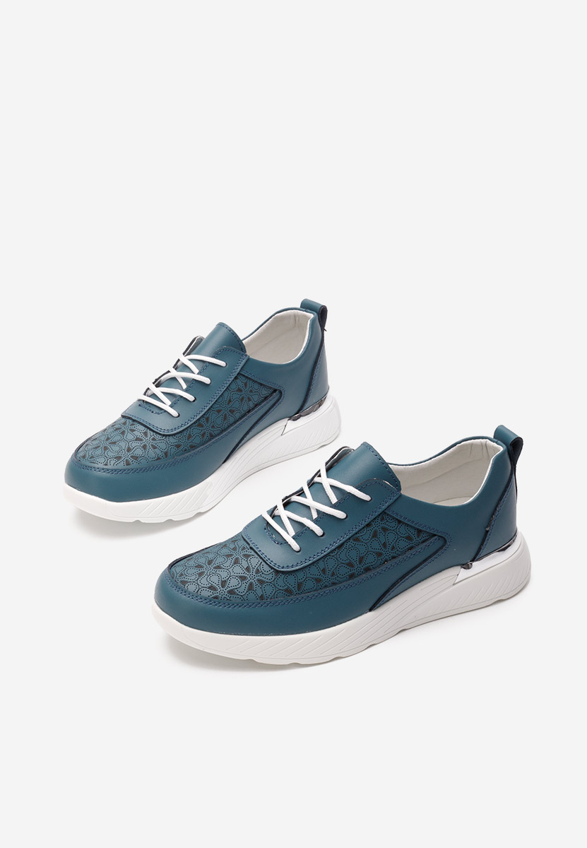Modré kožené dámské sneakersy Calyse