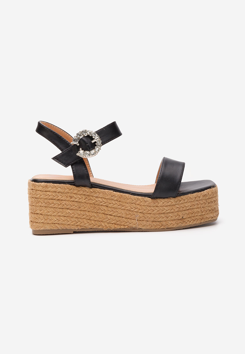 Černé sandály espadrilky Zabella