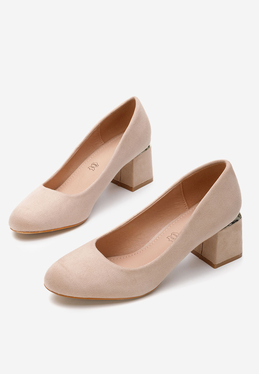 Khaki lodičky na hrubém podpatku Cabrilla V4