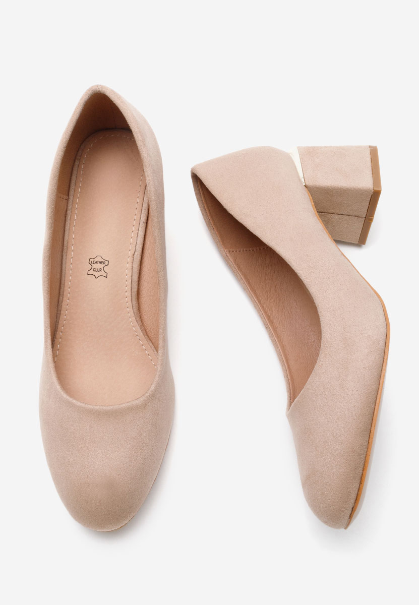 Khaki lodičky na hrubém podpatku Cabrilla V4