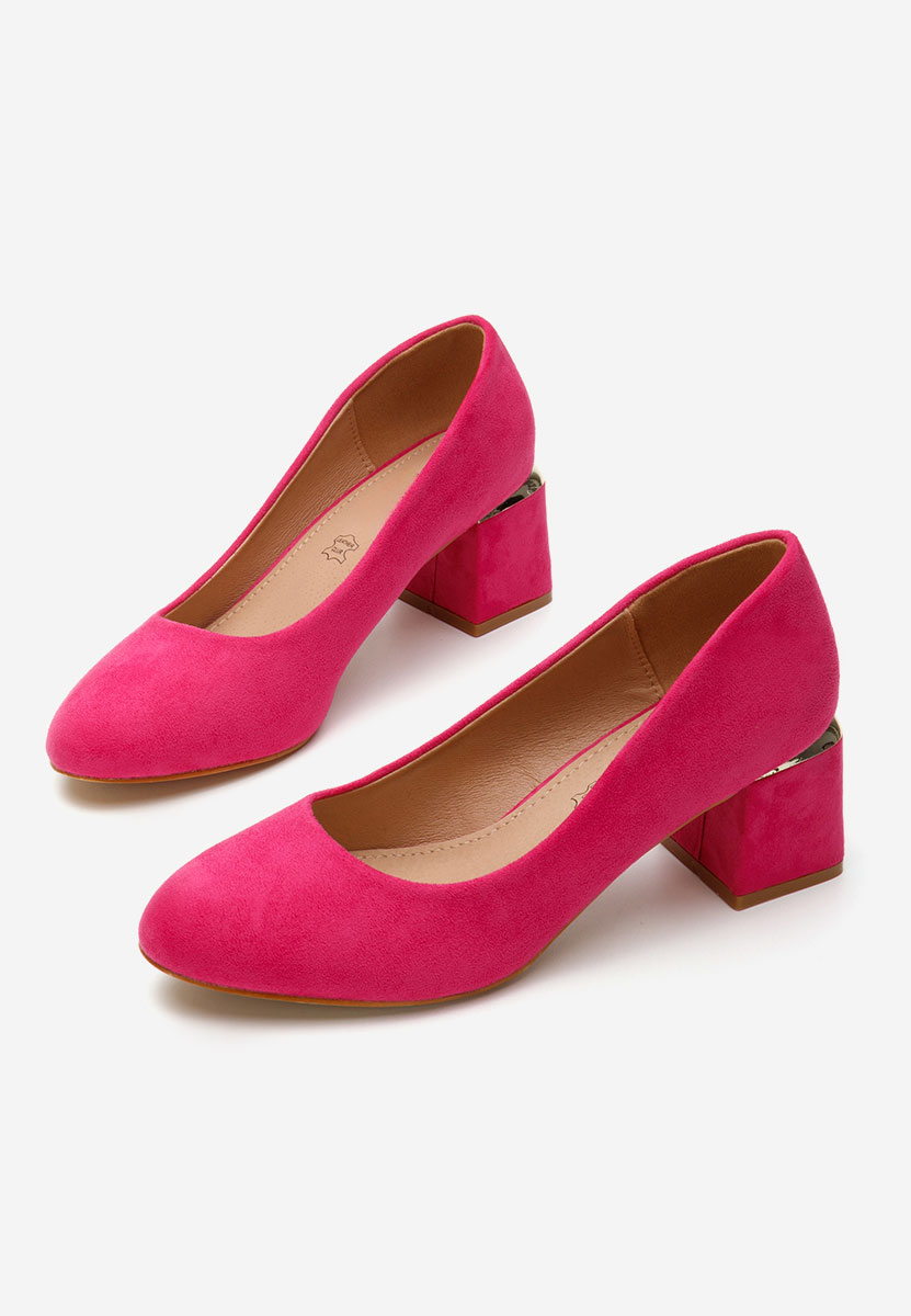 Fuchsiové lodičky na hrubém podpatku Cabrilla V4