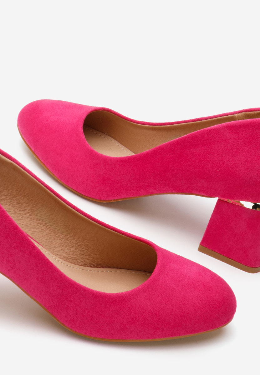 Fuchsiové lodičky na hrubém podpatku Cabrilla V4