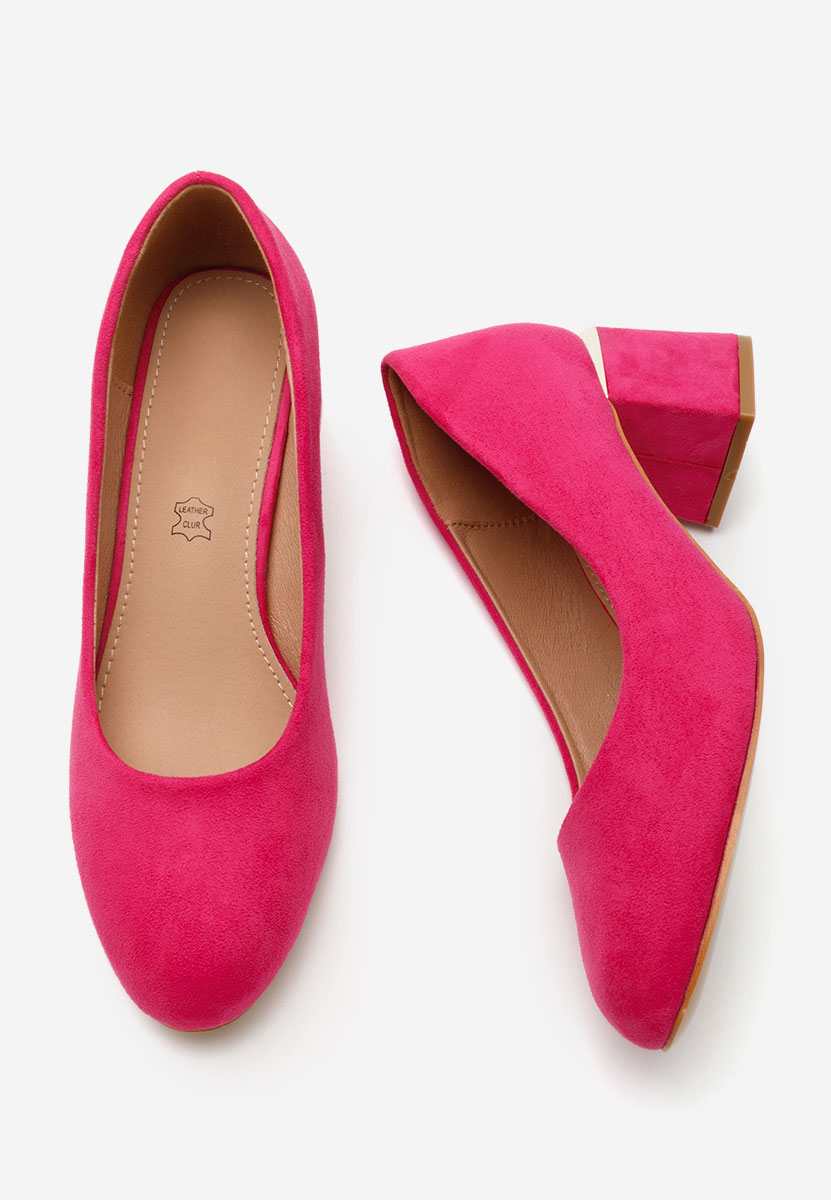 Fuchsiové lodičky na hrubém podpatku Cabrilla V4