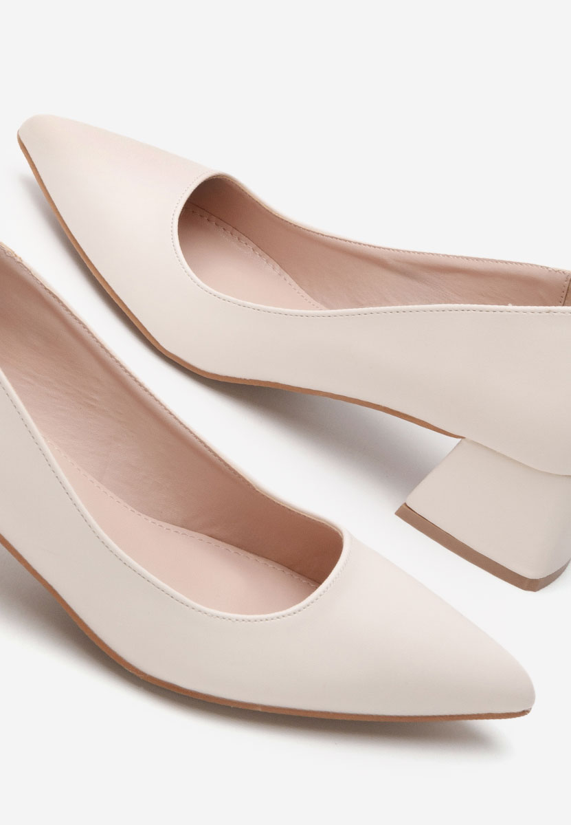 Béžové lodičky na nízkém podpatku Alleva