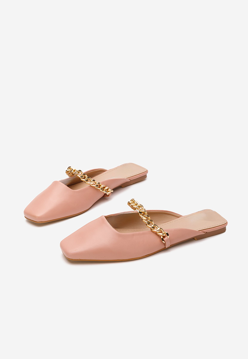 Ružové dámské dřeváky Jaina