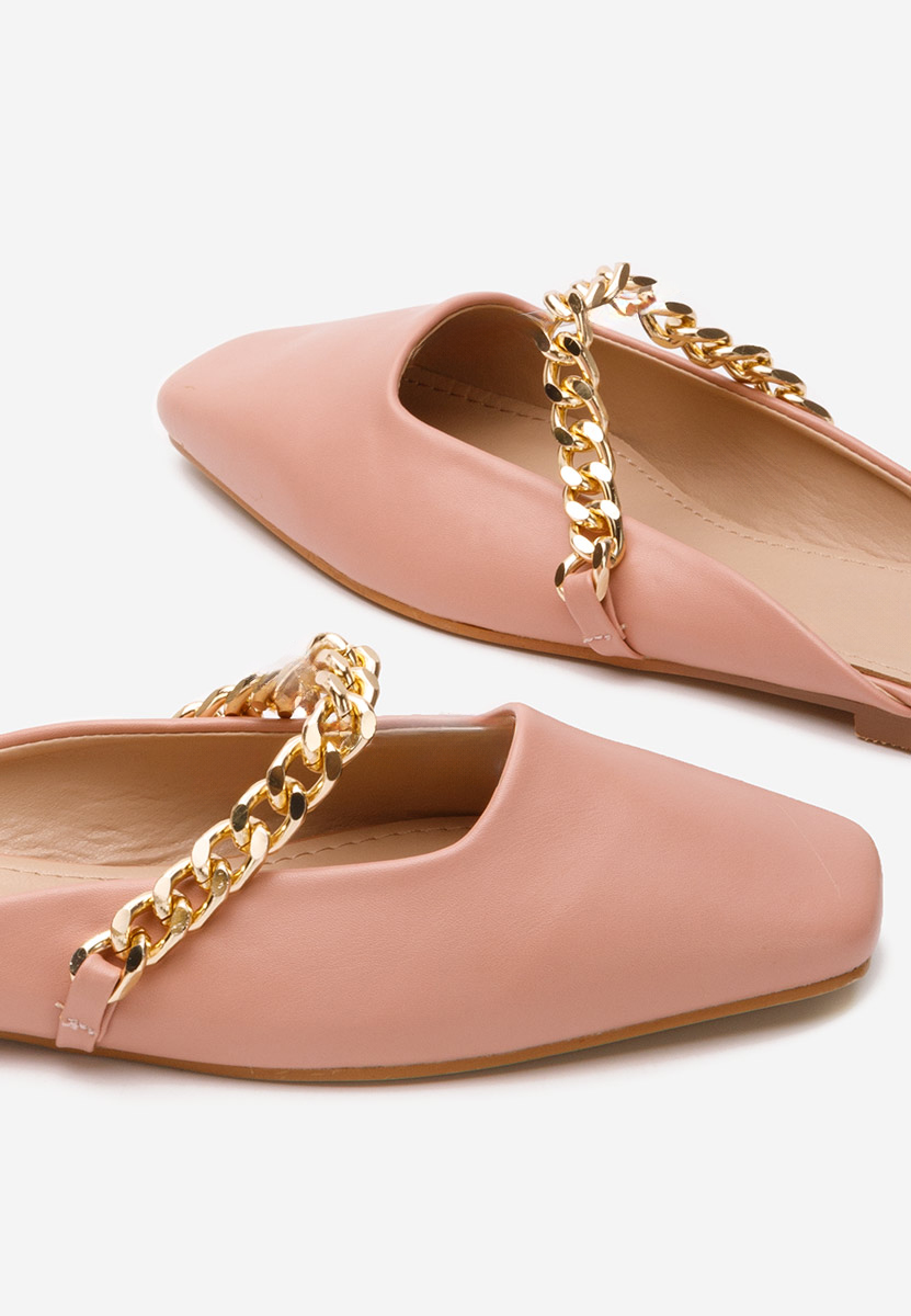 Ružové dámské dřeváky Jaina