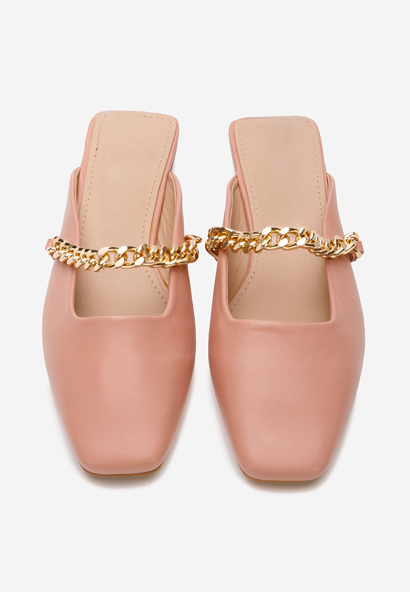 Ružové dámské dřeváky Jaina