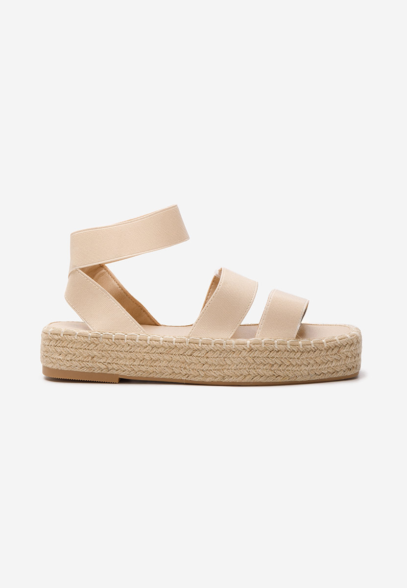 Béžové sandály espadrilky Clarena