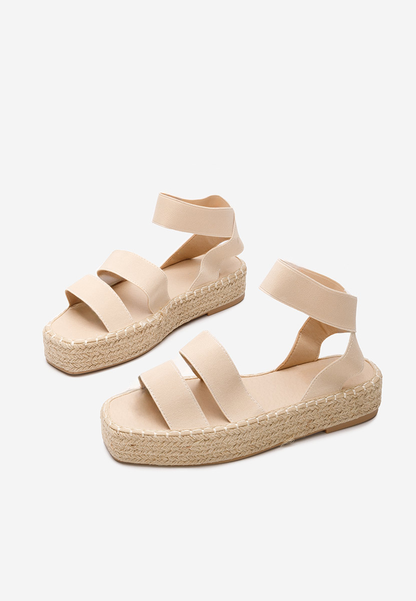 Béžové sandály espadrilky Clarena