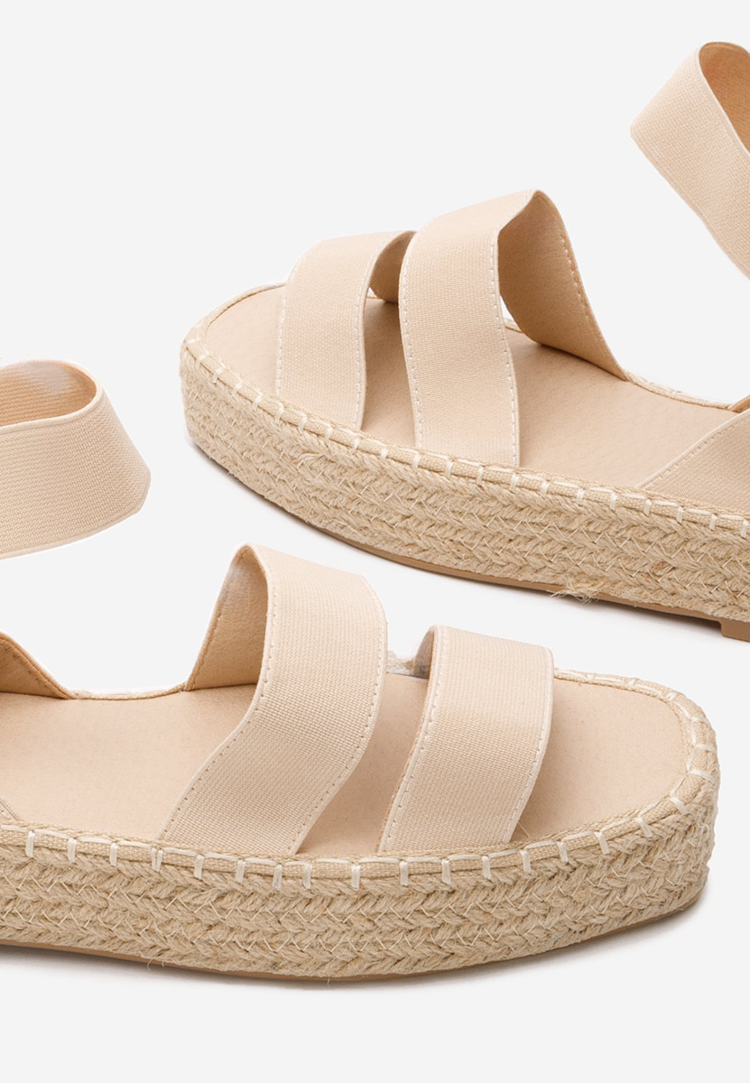 Béžové sandály espadrilky Clarena