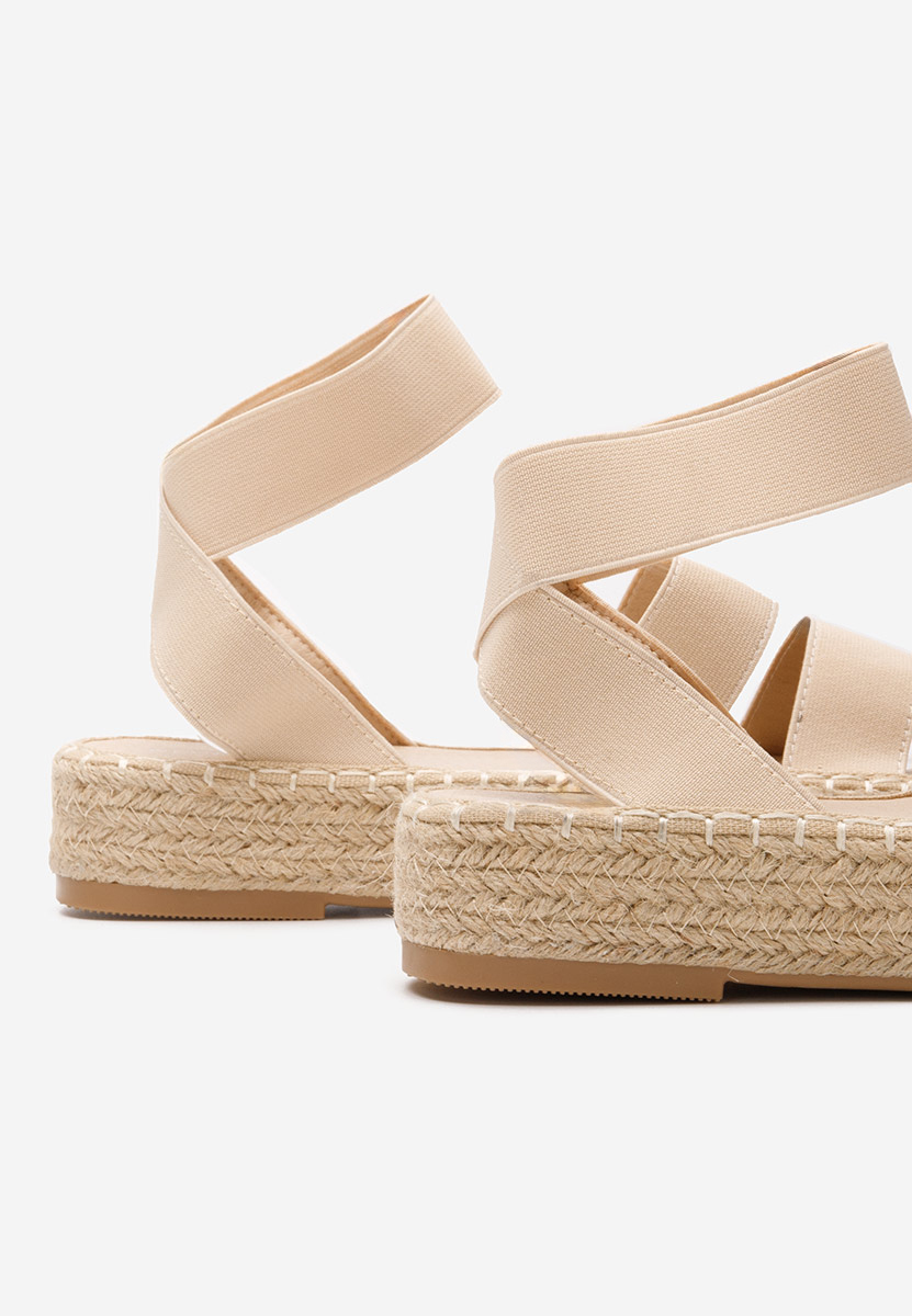 Béžové sandály espadrilky Clarena