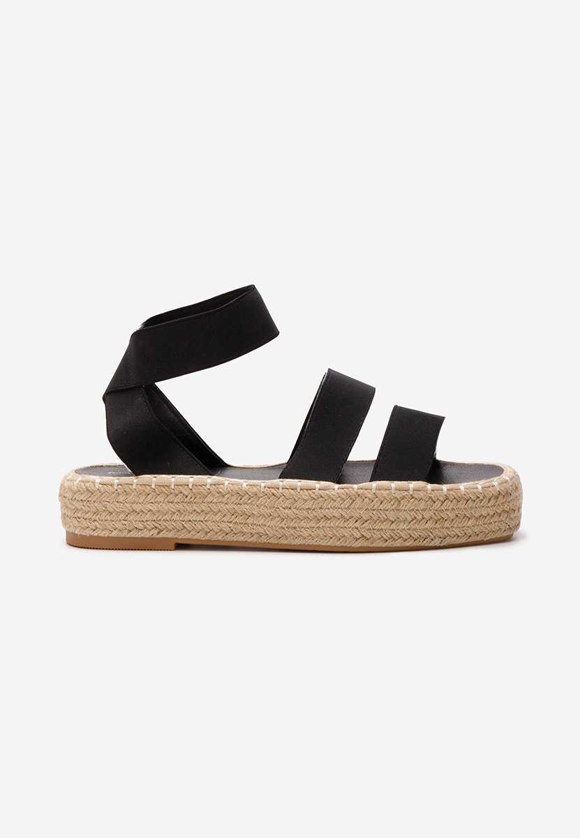 Černé sandály espadrilky Clarena