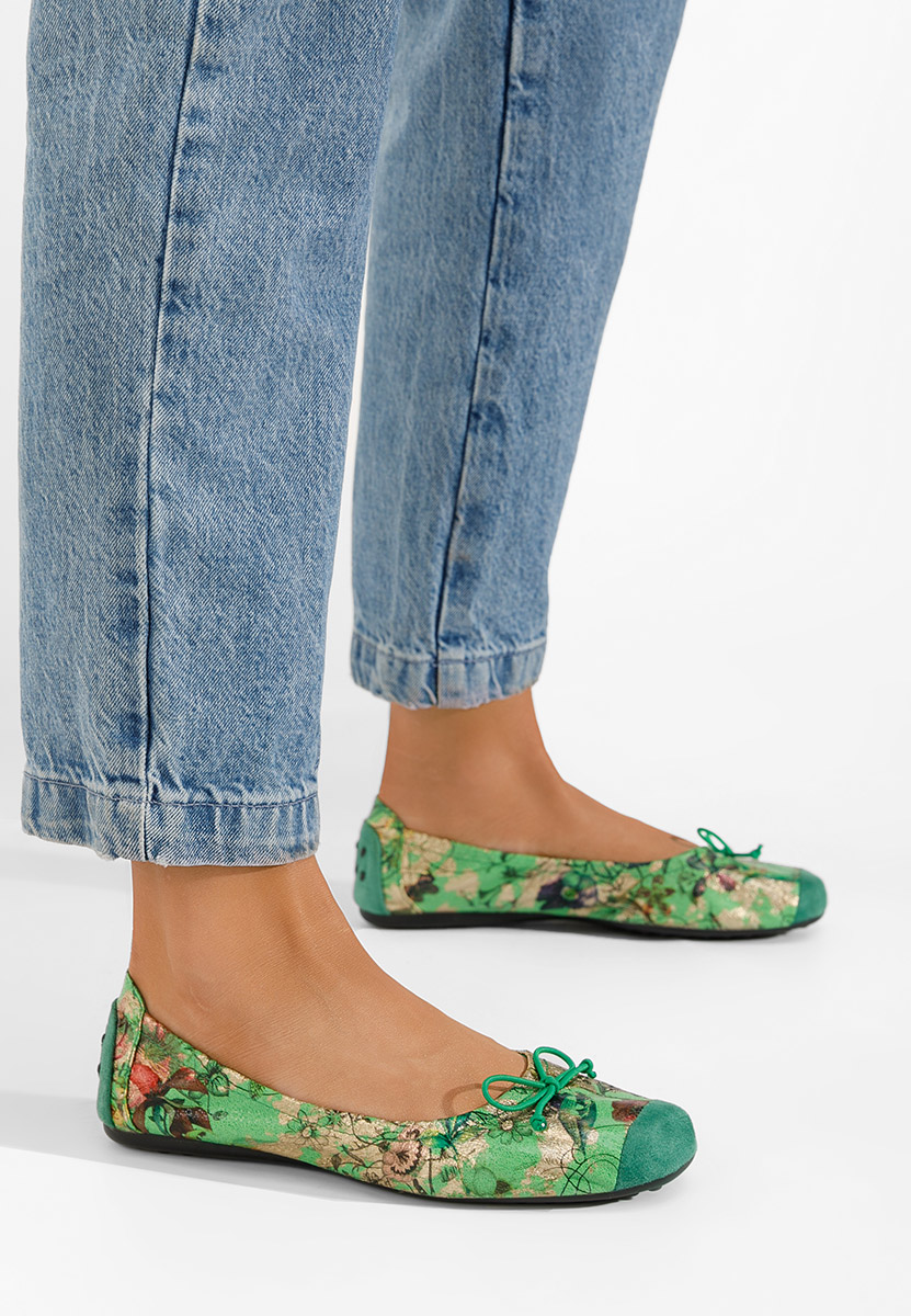 Zelené dámské baleríny Doriya V3