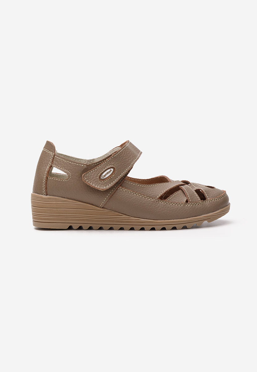 Khaki dámské baleríny Simisa