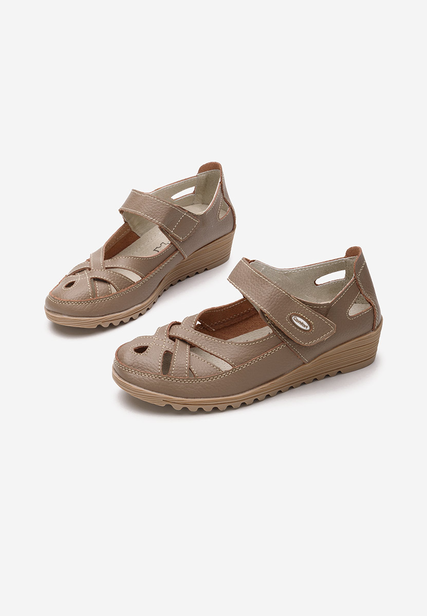 Khaki dámské baleríny Simisa
