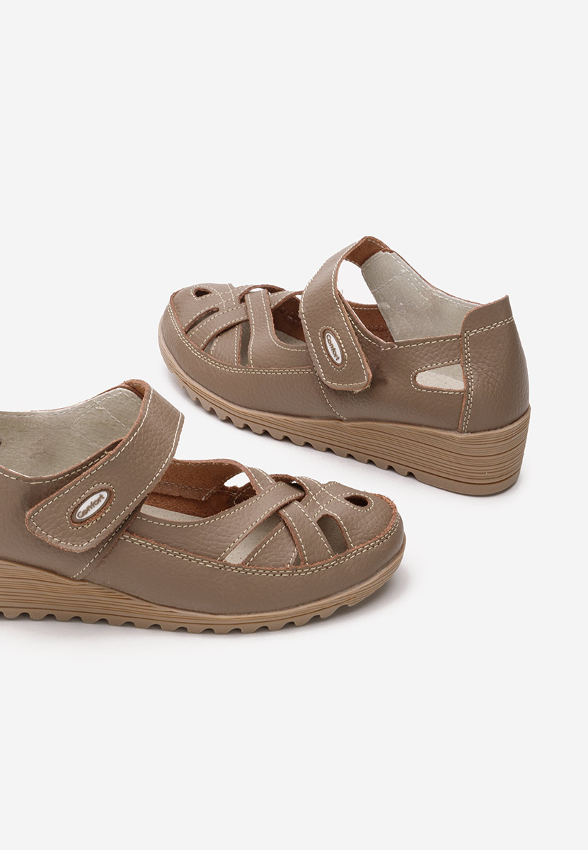Khaki dámské baleríny Simisa